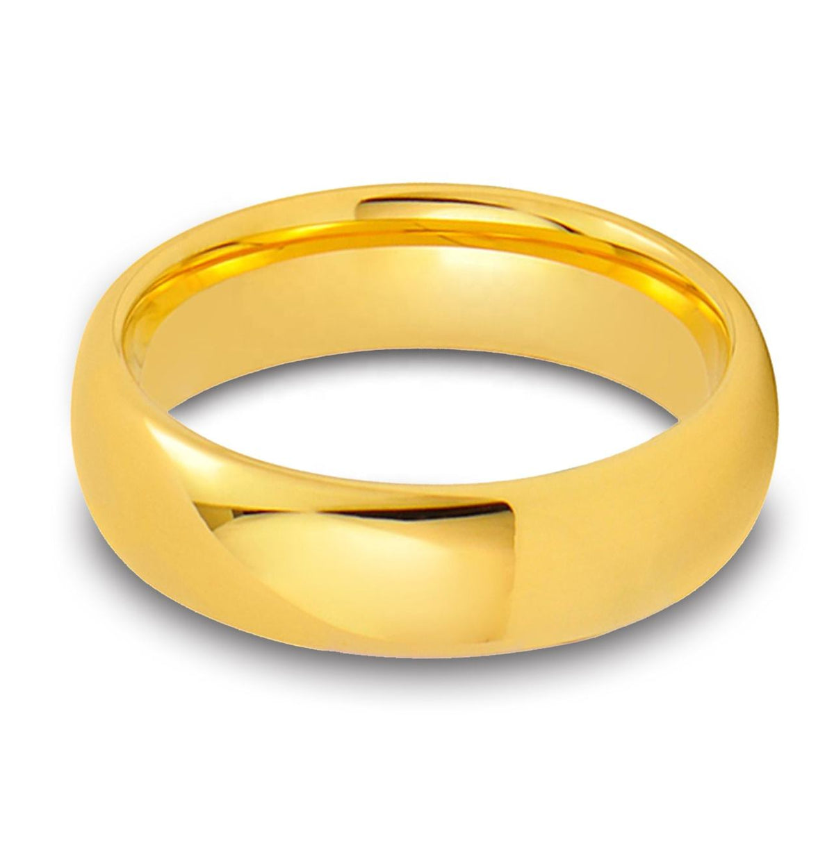 14K Yellow Gold 4mm Plain Regular Fit Wedding Band Ring