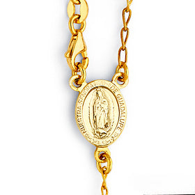 Gold bracelet with a religious pendant on a white background availabe on TX.ORO website.