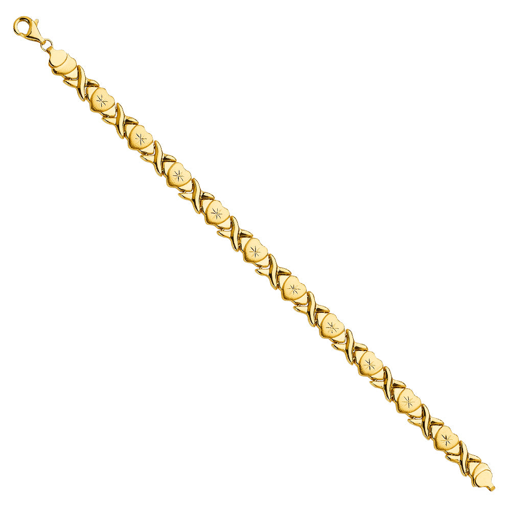 Gold bracelet on a white background available on the TX.ORO website.