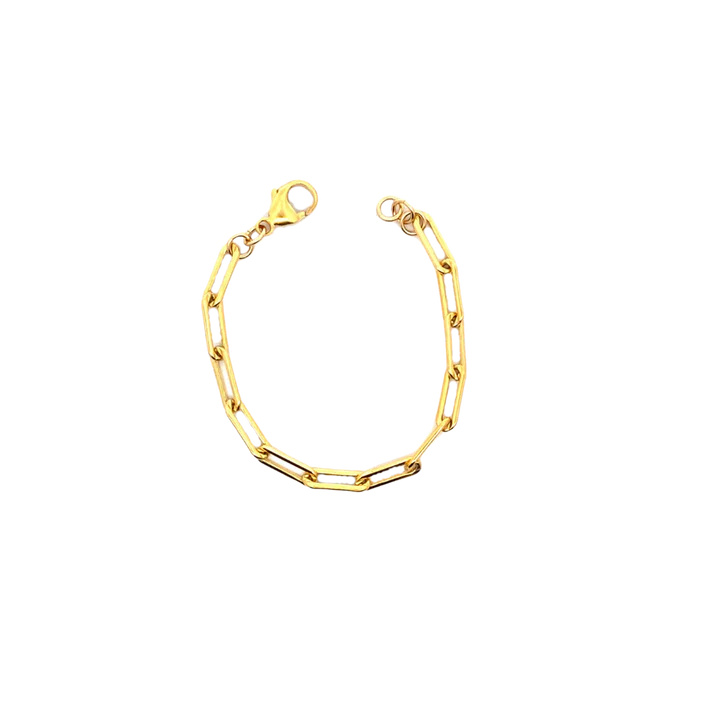 Gold chain bracelet on a white background available on the TX.ORO website.