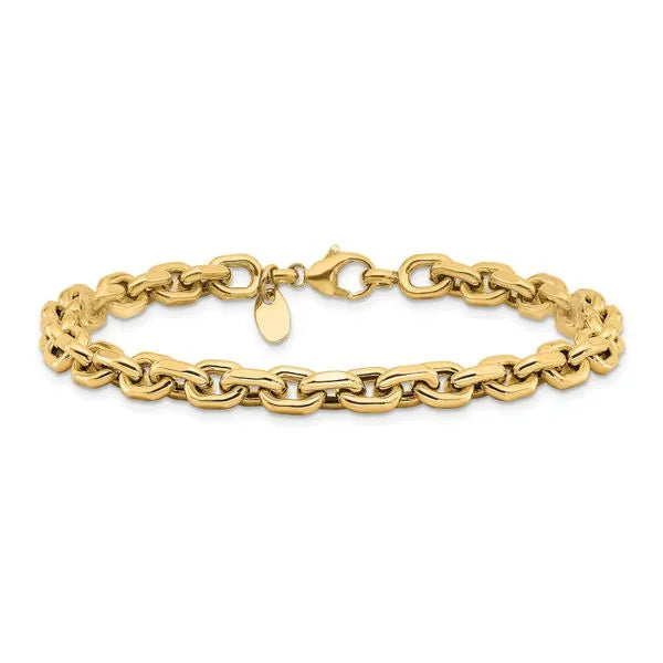 Gold chain bracelet on a white background available on the TX.ORO website.