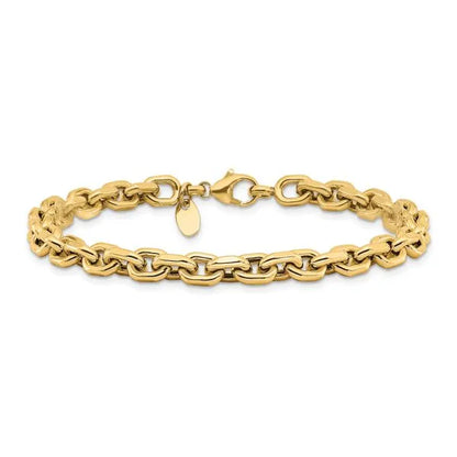 Gold chain bracelet on a white background available on the TX.ORO website.