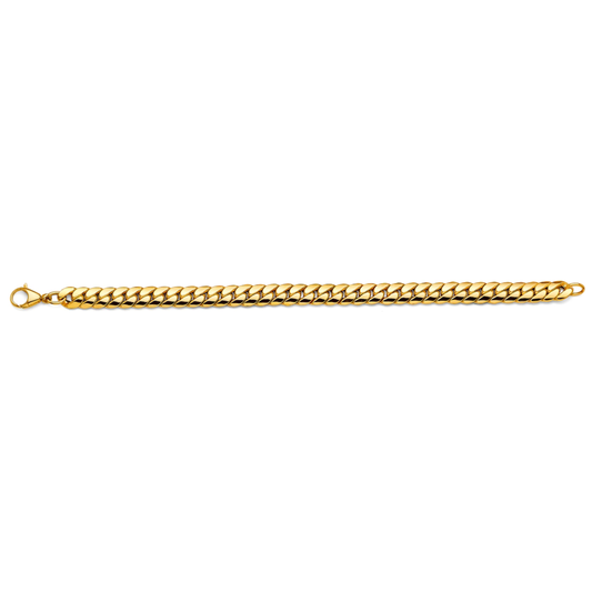 Gold chain bracelet on a white background available on the TX.ORO website.