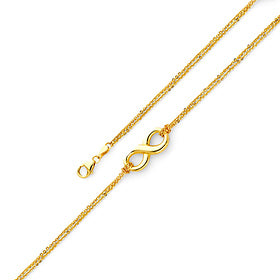 14K Yellow Gold Infinity Symbol Bracelet for Men & Women
