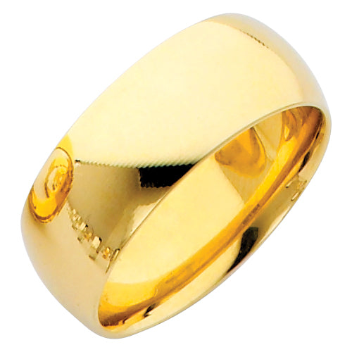 Gold ring on a white background