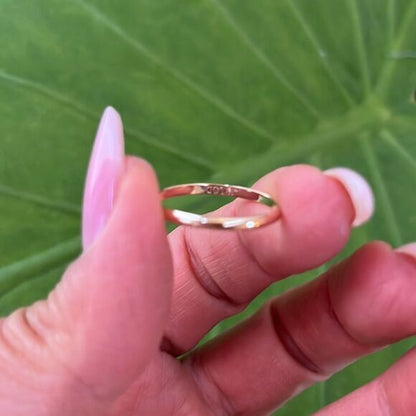 14K Yellow Gold 2mm Plain Wedding Band Ring - Unisex Classic Comfort Fit