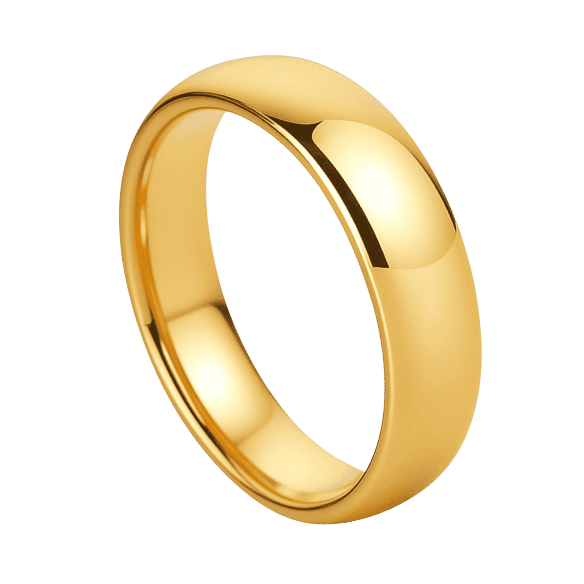 14K Yellow Gold 5mm Plain Regular Fit Unisex Wedding Band