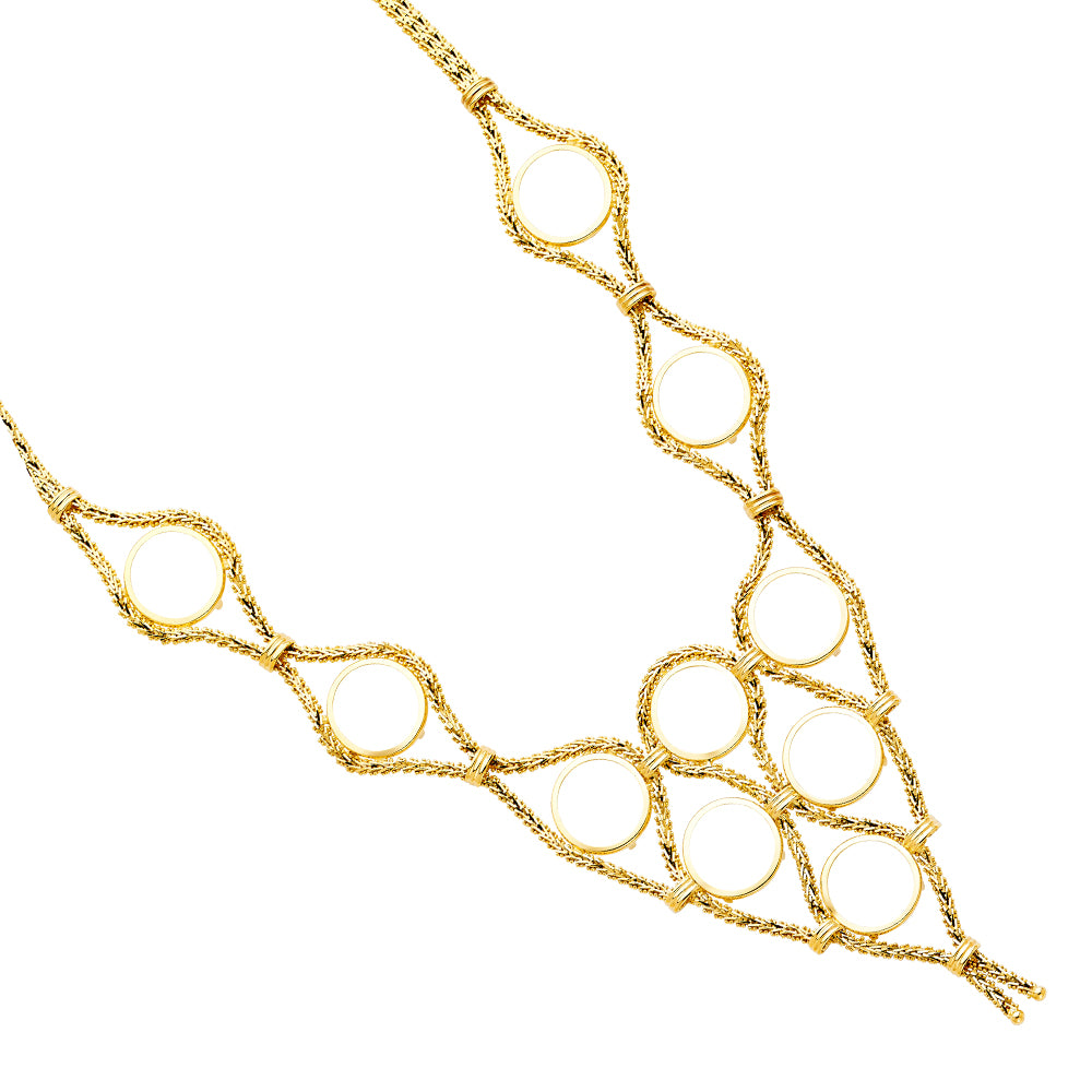 Gold chain necklace on a white background available on the TX.ORO website.