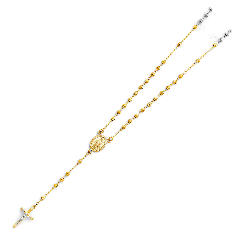 Gold and silver necklace on a white background availabe on TX.ORO website.