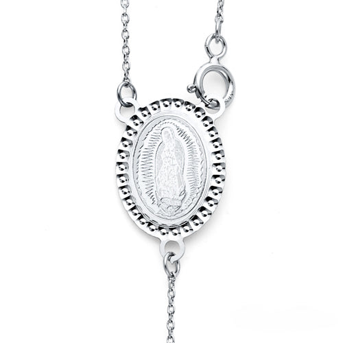 Silver necklace with a pendant featuring an engraved design on a white background available on the TX.ORO website.