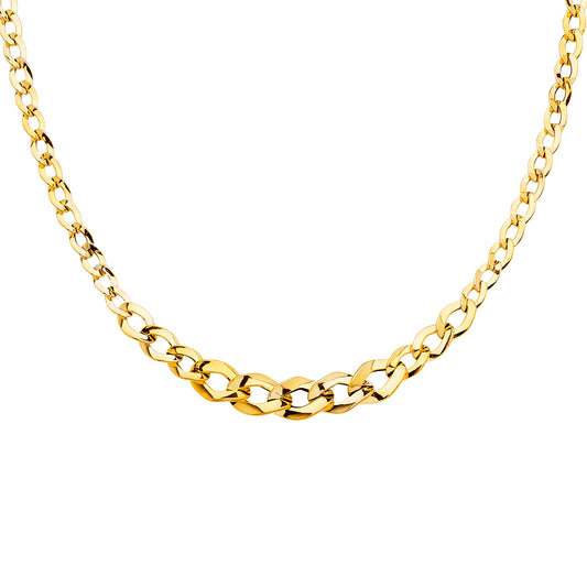 Gold chain necklace on a white background available on the TX.ORO website.