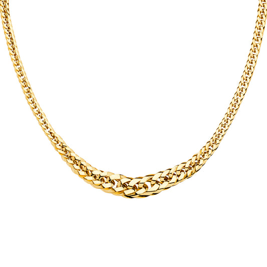 Gold chain necklace on a white background available on the TX.ORO website.