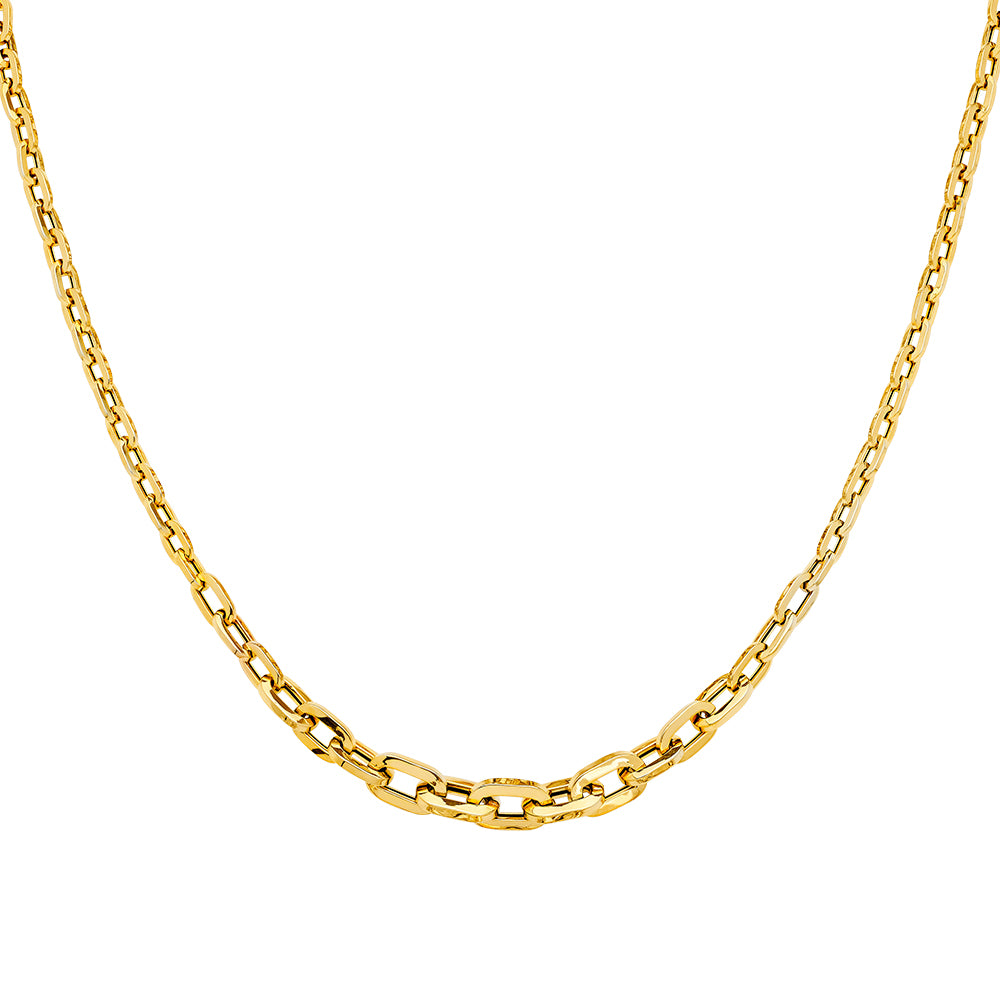 Gold chain necklace on a white background available on the TX.ORO website.