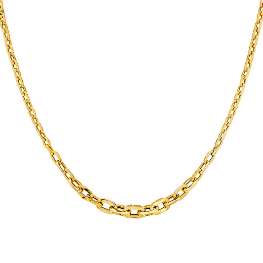 Gold chain necklace on a white background available on the TX.ORO website.