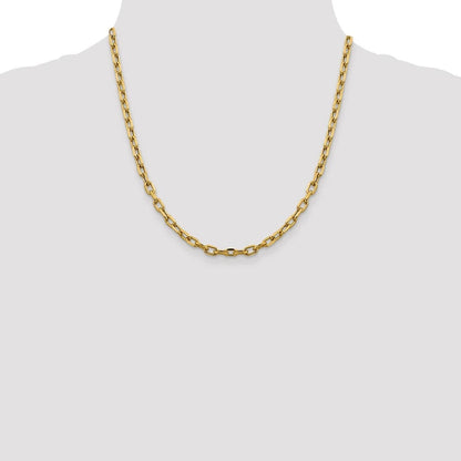 Gold chain necklace on a mannequin with a white background available on the TX.ORO website.