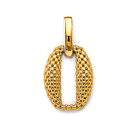 Gold pendant with chain design on a white background available on the TX.ORO website.