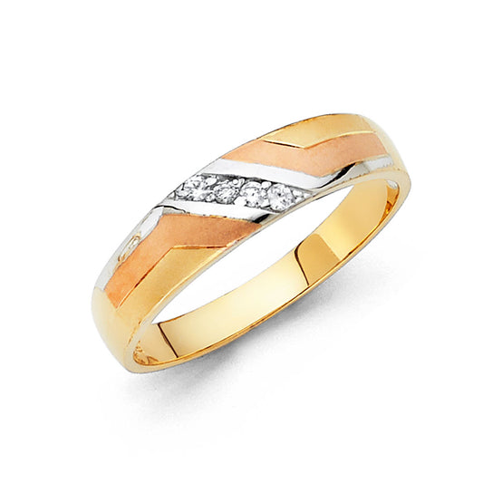 14K Solid Gold Polished & Comfort Fit Men’s Wedding Band Ring