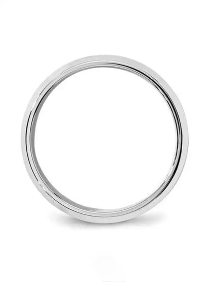 Silver ring on a white background