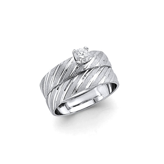 14K White Gold Women's Comfort Fit Wedding Band Ring
