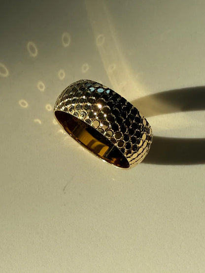 14K Yellow Gold 6mm Diamond-Cut Men's Wedding Band Ring - Size 10
