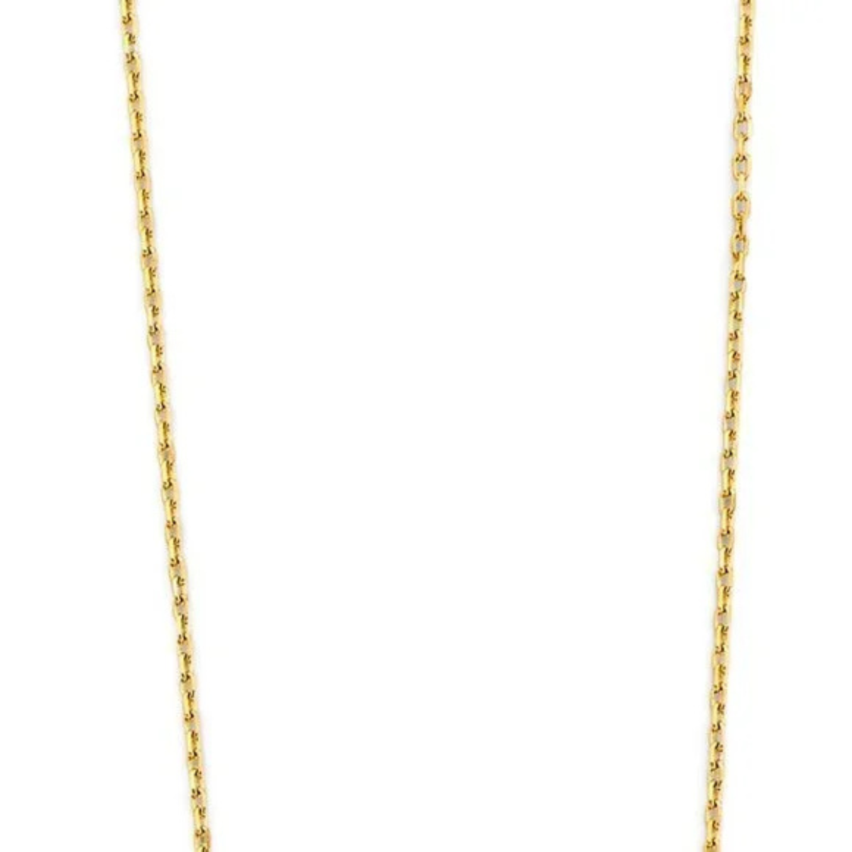 14K Two-Tone Yellow & White Gold Double Dangle Cross CZ Religious Necklace