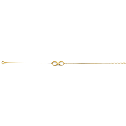 14K Yellow Gold Infinity Symbol Bracelet for Men & Women